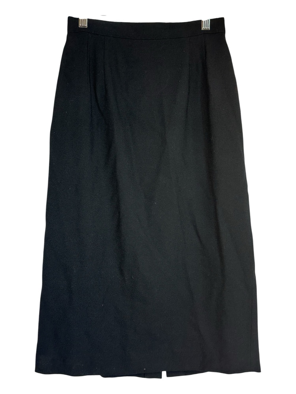 Vintage Talbots 100% Wool Black Midi Skirt NWT Made USA Size 6